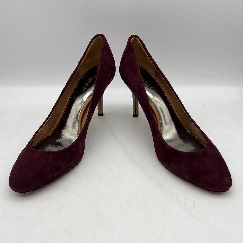 Coach | Nala Kiss suede purple heels Size 8
